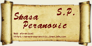 Spasa Peranović vizit kartica